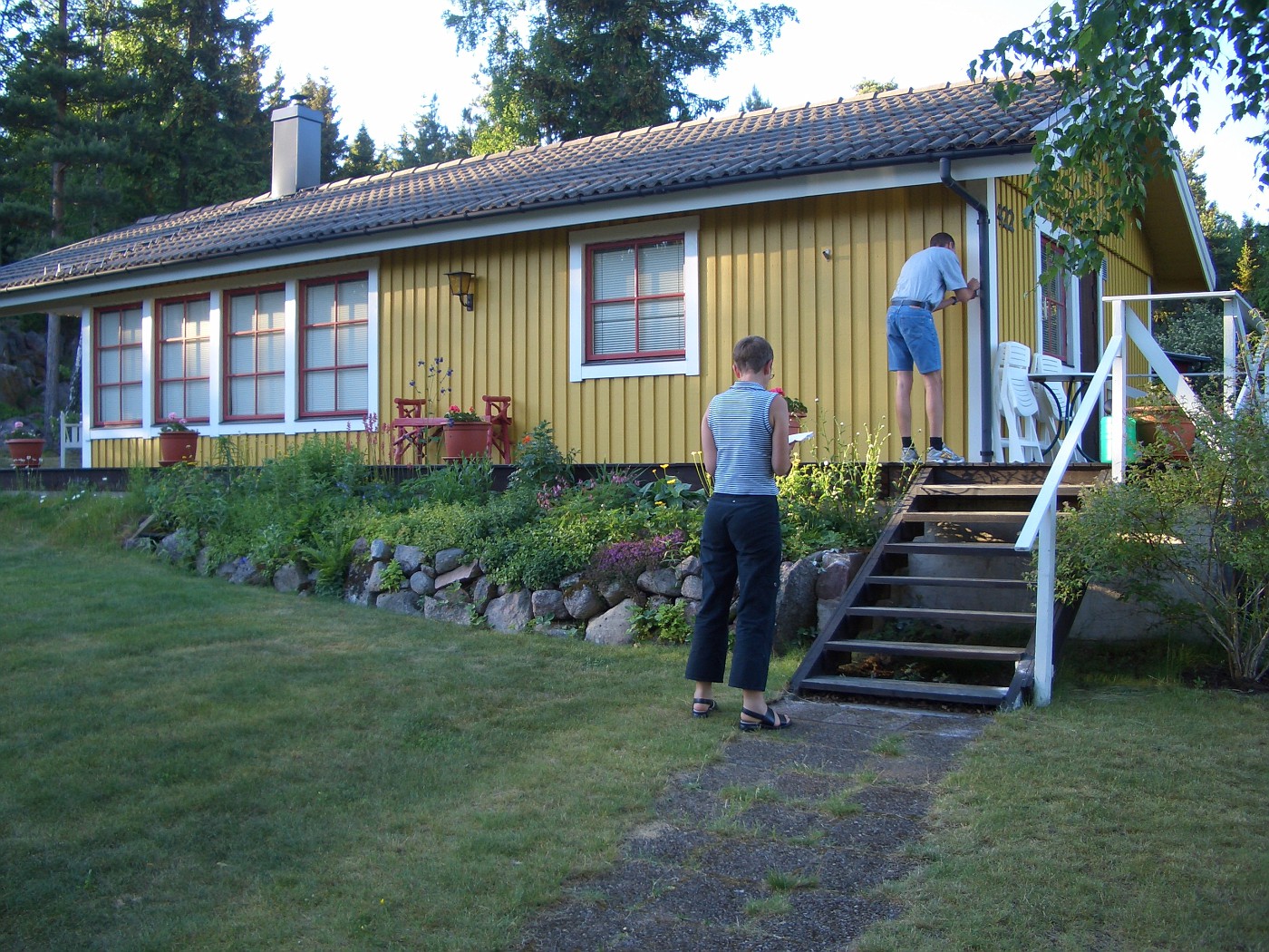 Kirsten & Bernd am Ferienhaus