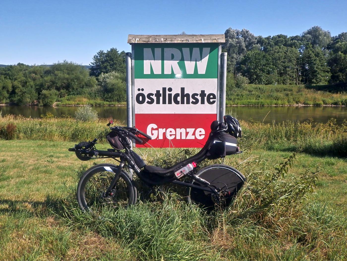 Östlichste Grenze von Nordrhein-Westfalen