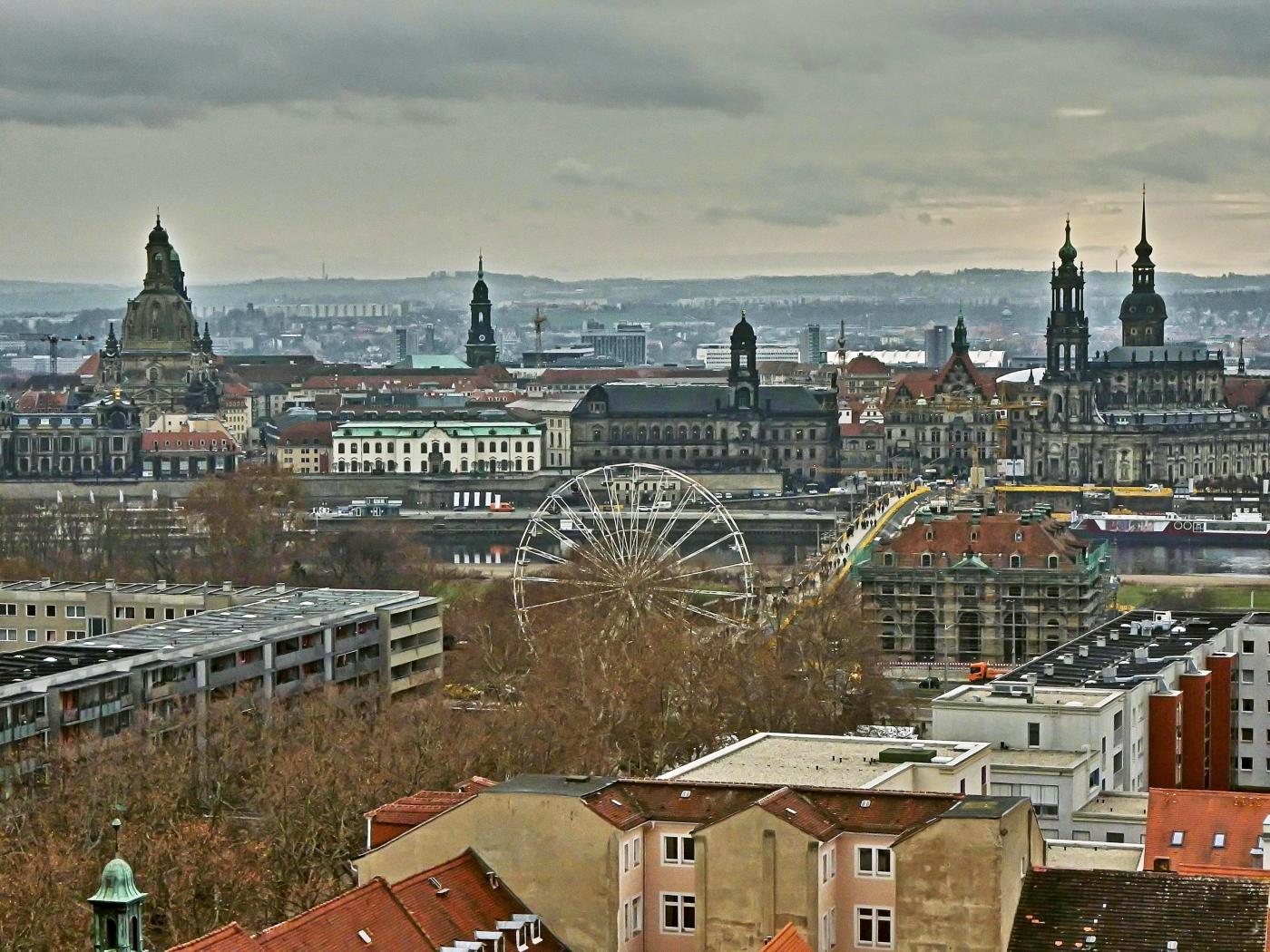 Canalettoblick von der Dreikönigskirche