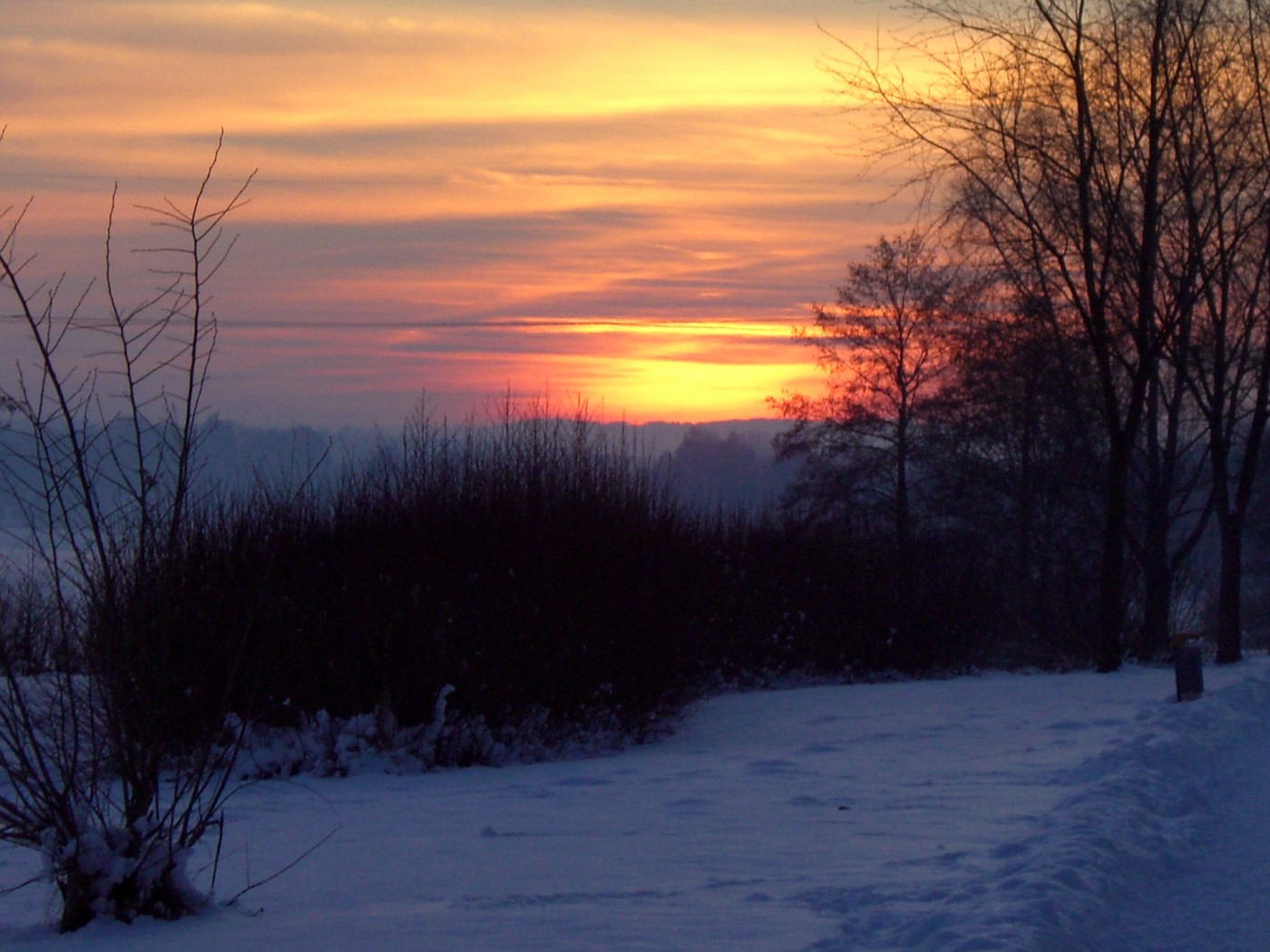 Wintersonnenuntergang