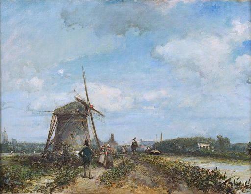 Twopath on the Trekvliet near The Haag (1859)