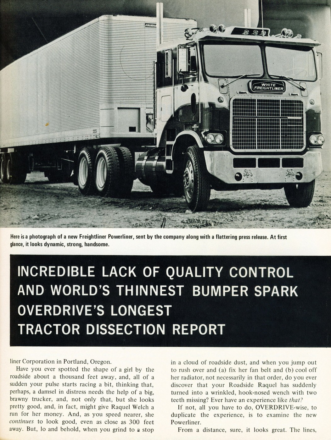 Photo: September 1973 White-Freightliner Powerliner Report 2