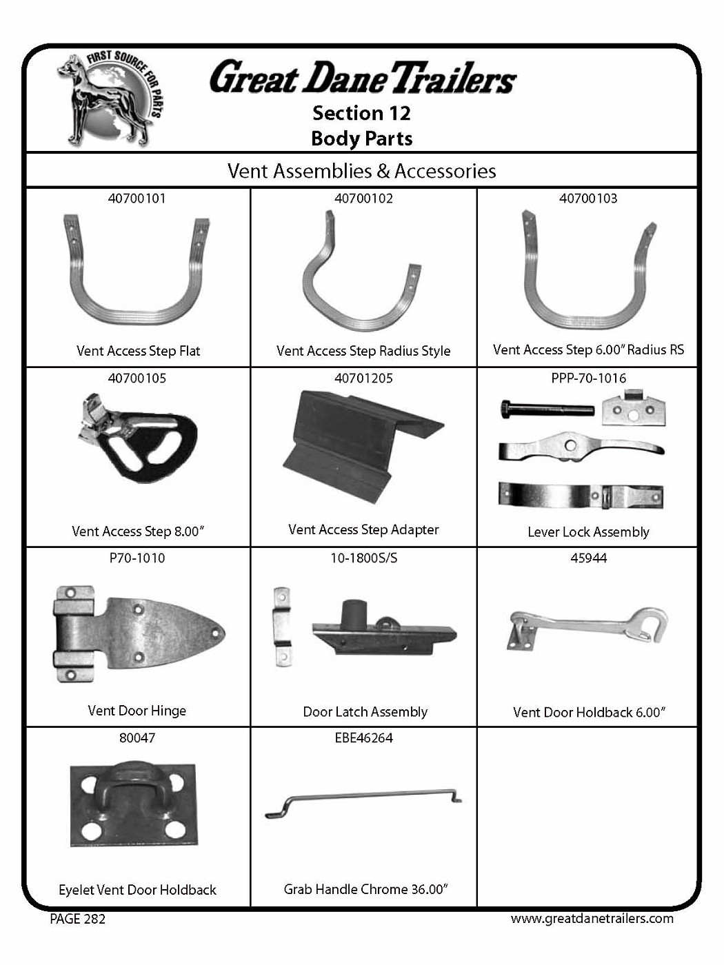 Photo parts catalog Pagina 284 Great Dane parts and accessories