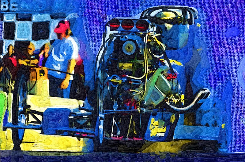 Photo top fuel dragster oil painting Hot Rod Pics album NikiVee photo and