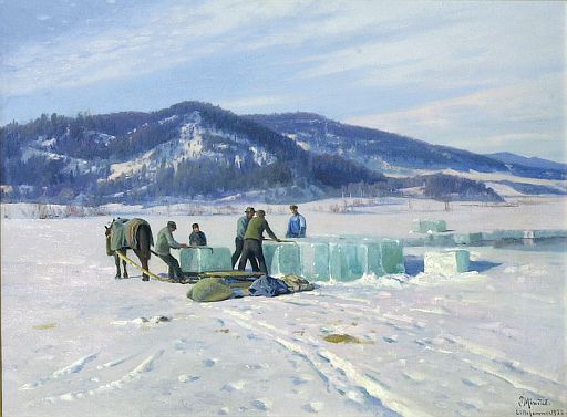 Ice Cutting near Lillehammer (1922)