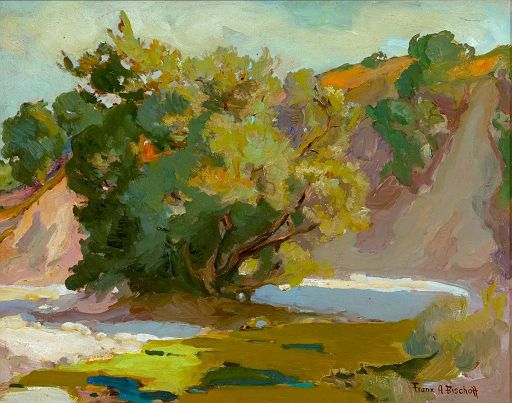 Trees by a Hillside (undated)