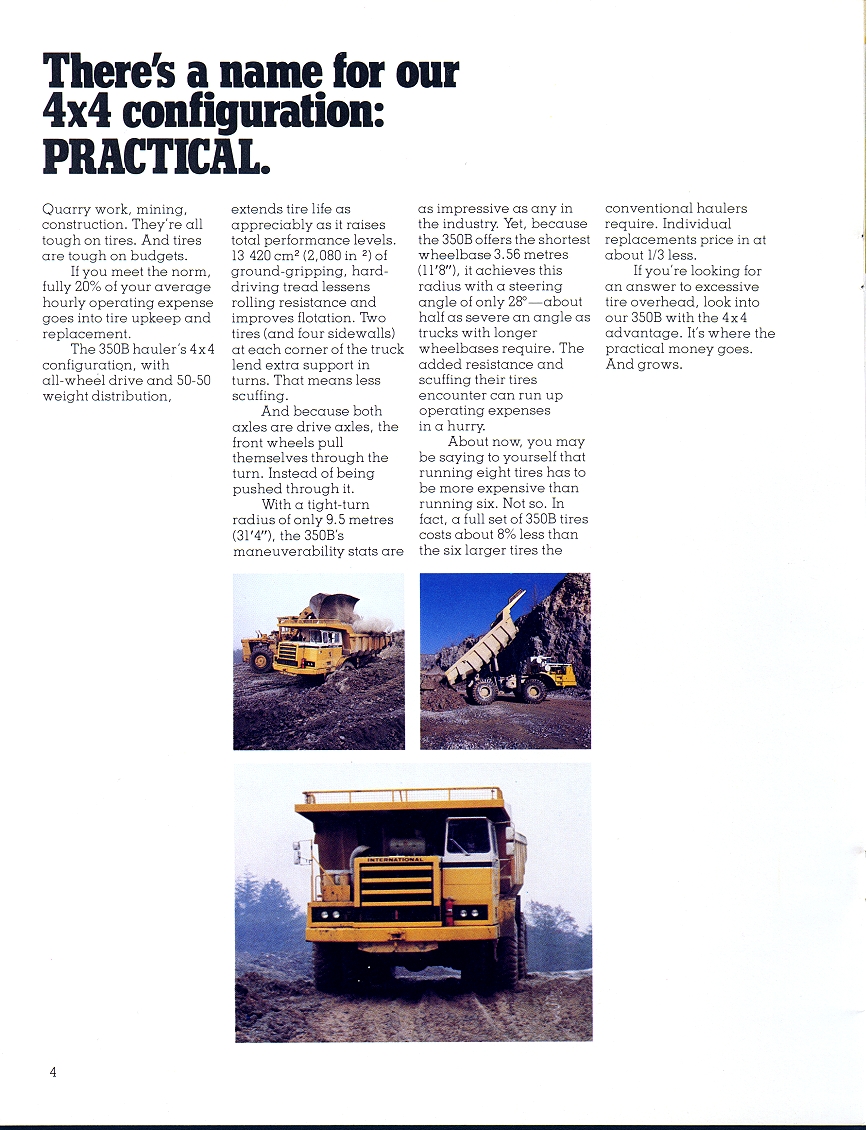 Photo: Payhauler 350B Brochure 04 | International Payhauler 350B album ...