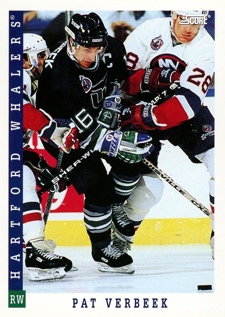 Darius Kasparaitis autographed Hockey Card (New York Islanders) 1993 Score  #124