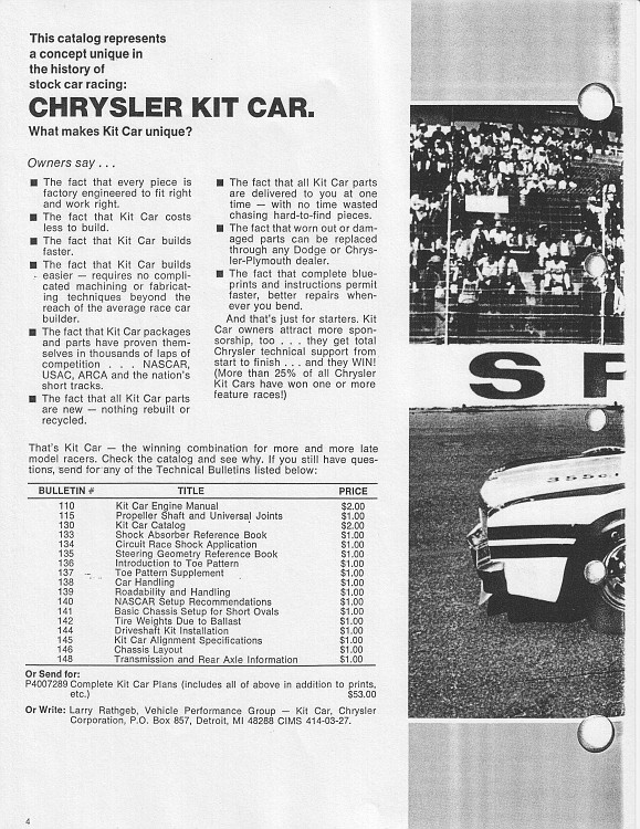 Chrysler Kit Car Catalog album Pat Redmond photo and
