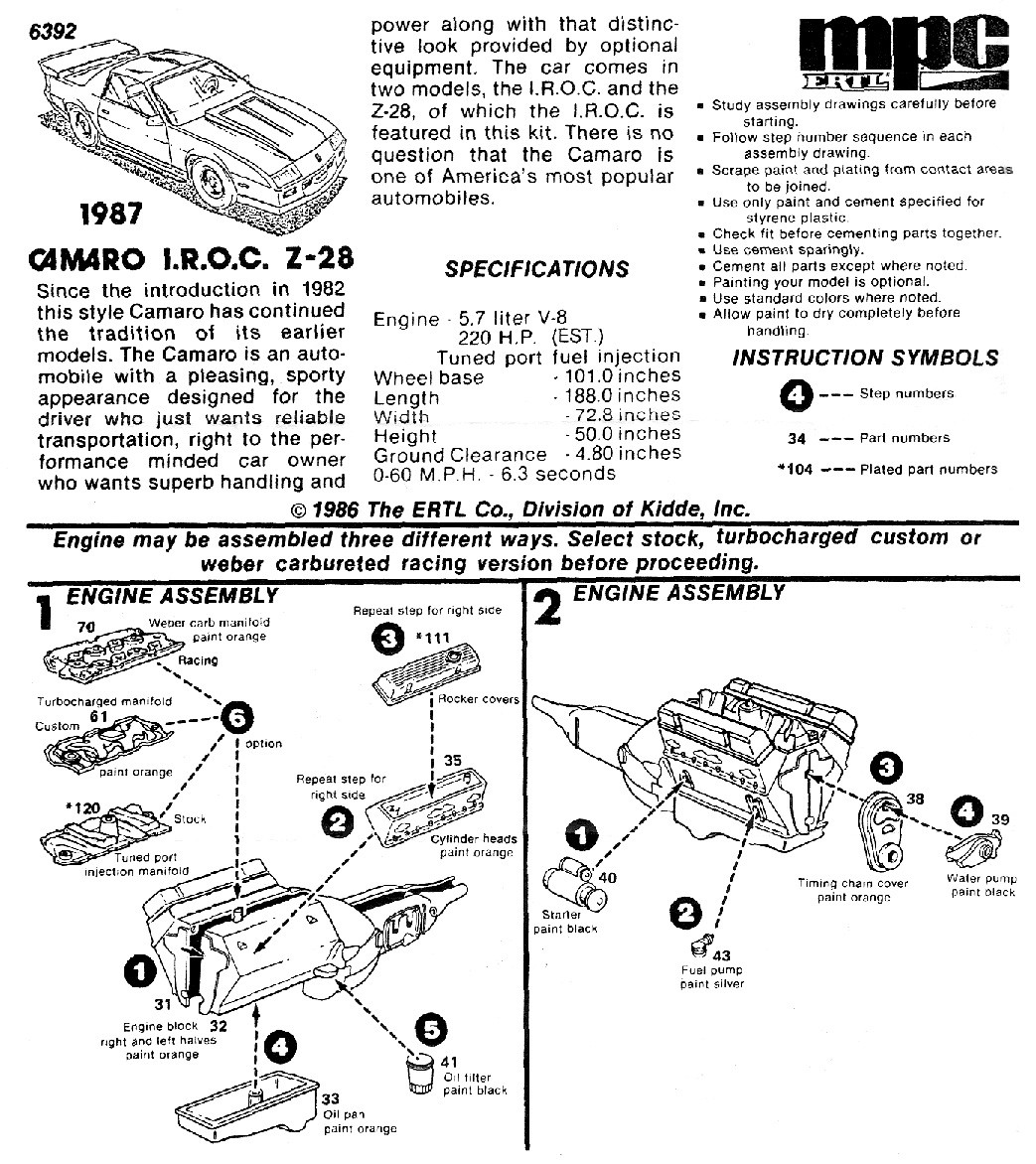 Chevrolet - Camaro Iroc-Z 1986 - Modèle Presse - 1/43 - Autos Miniatures