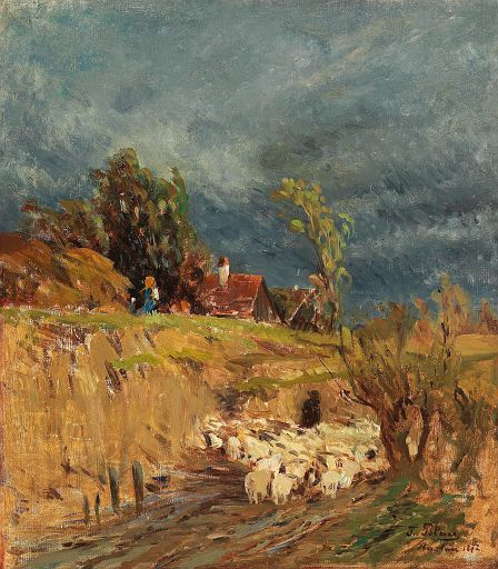 A Brewing Storm over Haslau (1872)