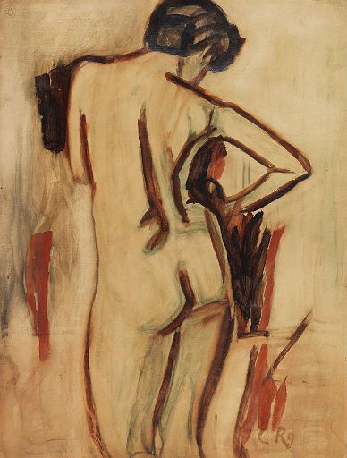 Standing Female Nude from Behind (1909)