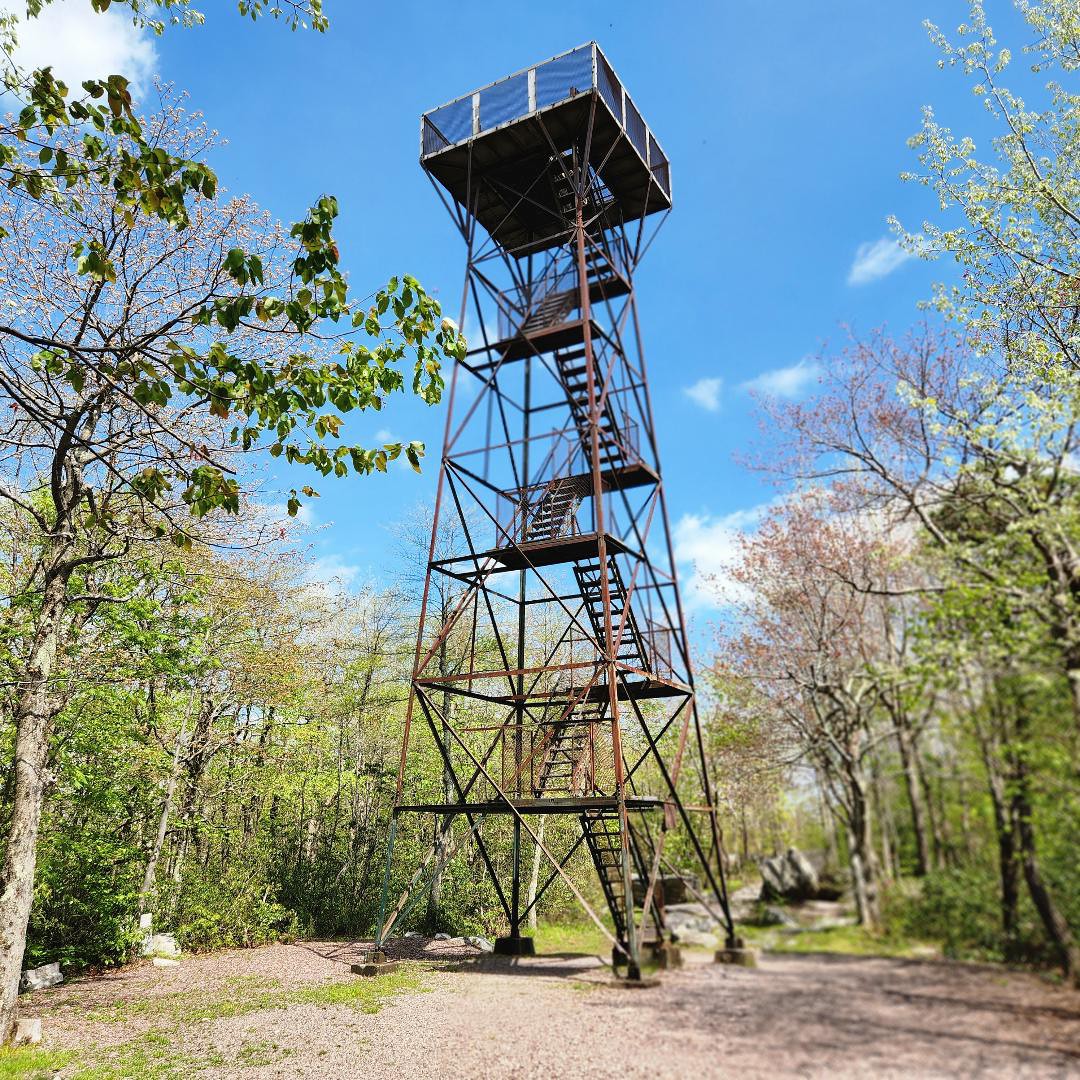 Photo A Metal Observation Tower Stands 50 Feet Tall atop Mount Davis