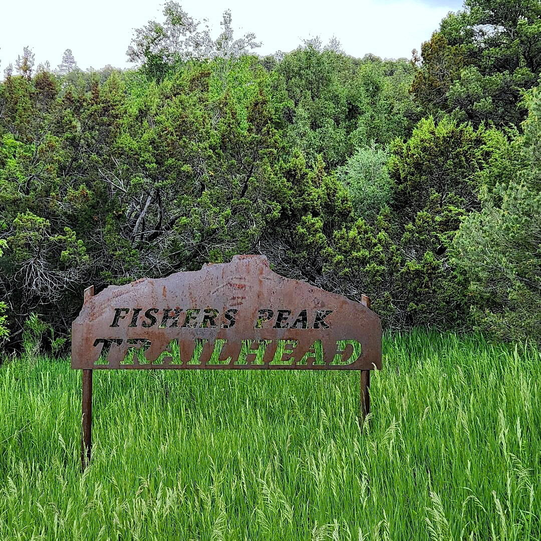 Photo A Weathering Steel Sign is Located along the Discovery Loop