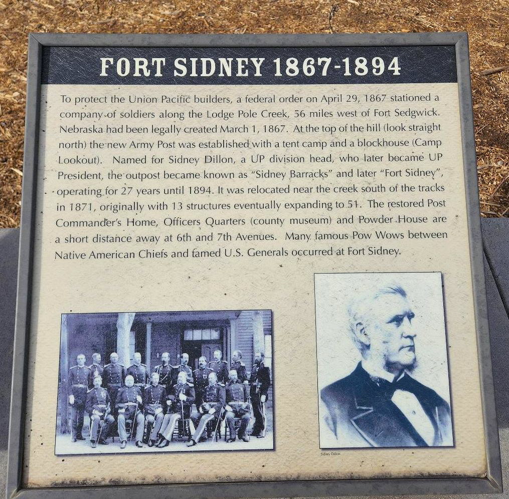 Photo Fort Sidney Historic Marker is Located at Hickory Square in