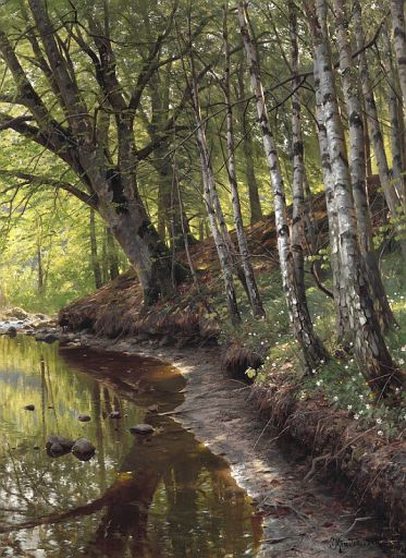 A Spring Day at a Stream in the Woods (1910)