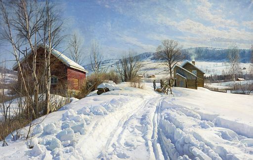 Mountain Landscape on a Sunny Winter Day (1923)