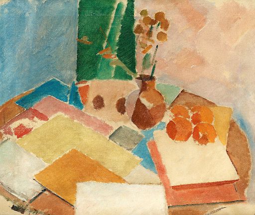 Still Life with Flowers, Fruit, and Books (undated)