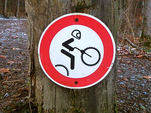 Verbot der Durchfahrt für Mountainbiker?