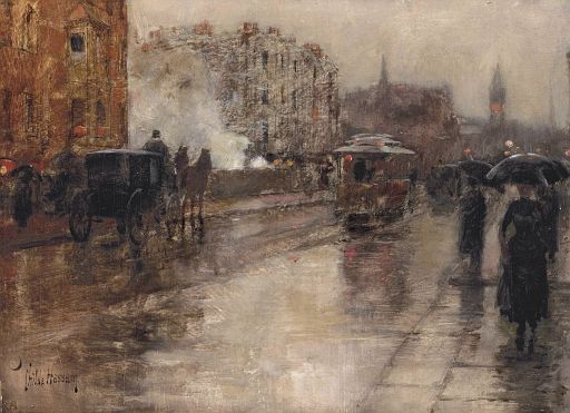 Rainy Day, Boston (c.1886)