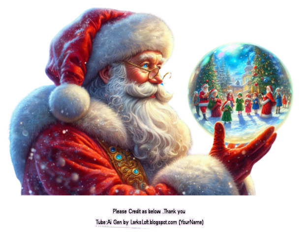santa with globe2