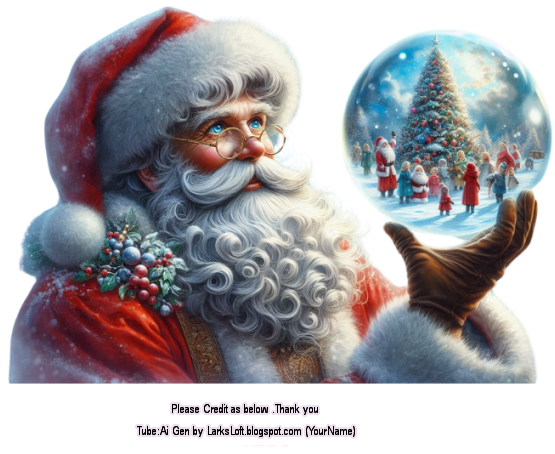 santa with globe3