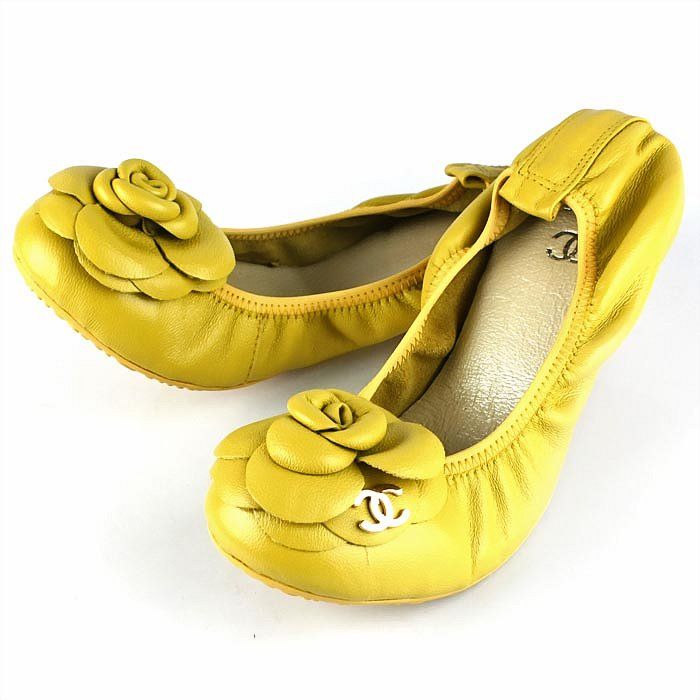 chanel shoes yellow